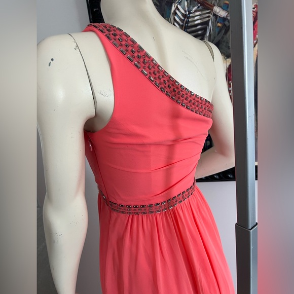 Bcbgmaxazria Daniele One Shoulder Embellished Gown - Picture 8 of 10